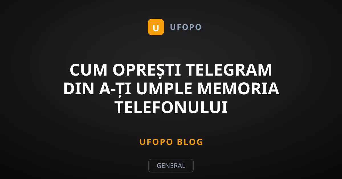 Cum oprești Telegram din a-ți umple memoria telefonului